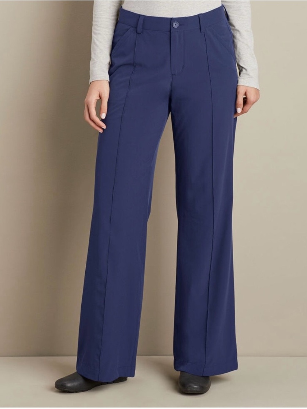 Duluth Flexcellence Wide Leg Trouser Navy Blue Women’s 12 Stretch Performance